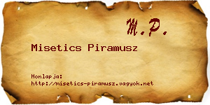 Misetics Piramusz névjegykártya